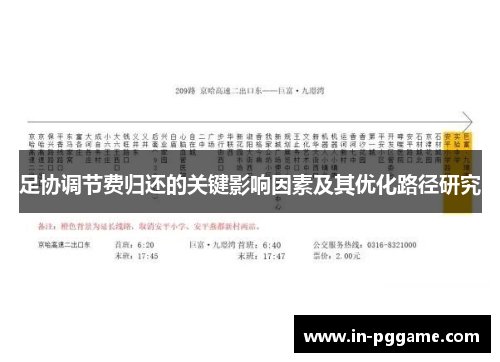 足协调节费归还的关键影响因素及其优化路径研究